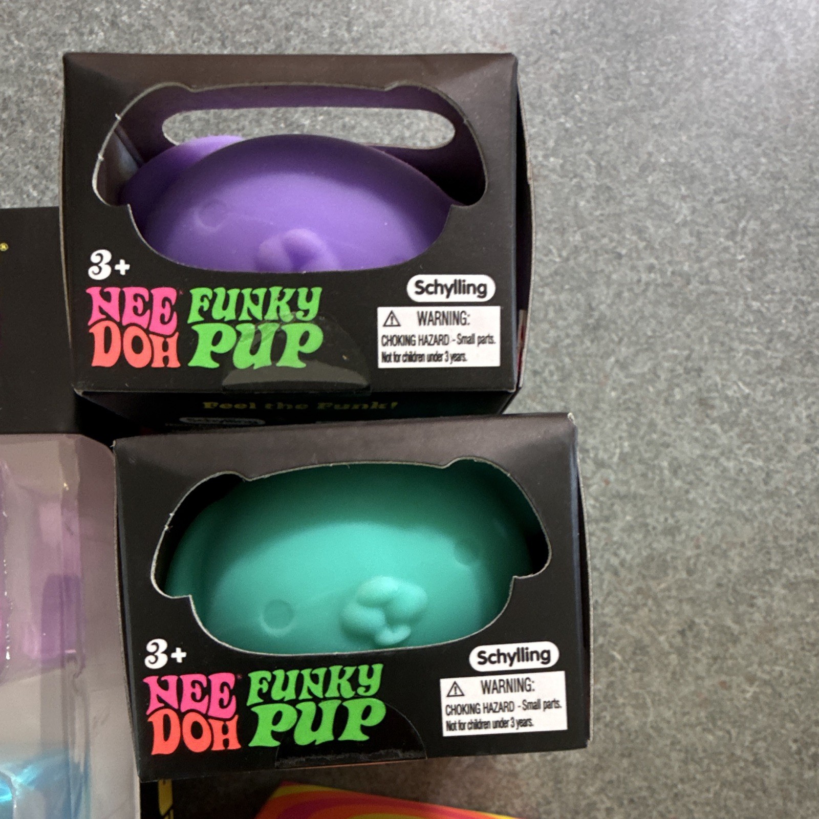 NeeDoh Sensory Toy Lot of 5, 1 Nice Ice Baby 1 Funky Pup 1 Color Change 1 Fuzz