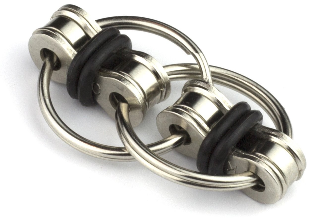Tom’s Fidgets Original Flippy Chain Fidget Small, Green, Black, Blue, Yellow