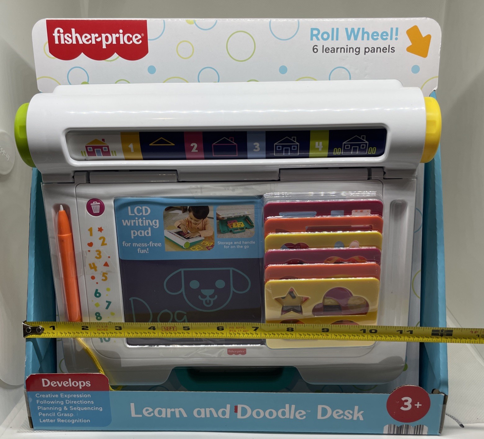 Fisher-Price Learn & Doodle Desk LCD Writing Pad 6 Learning Panels FREE SHIPPING
