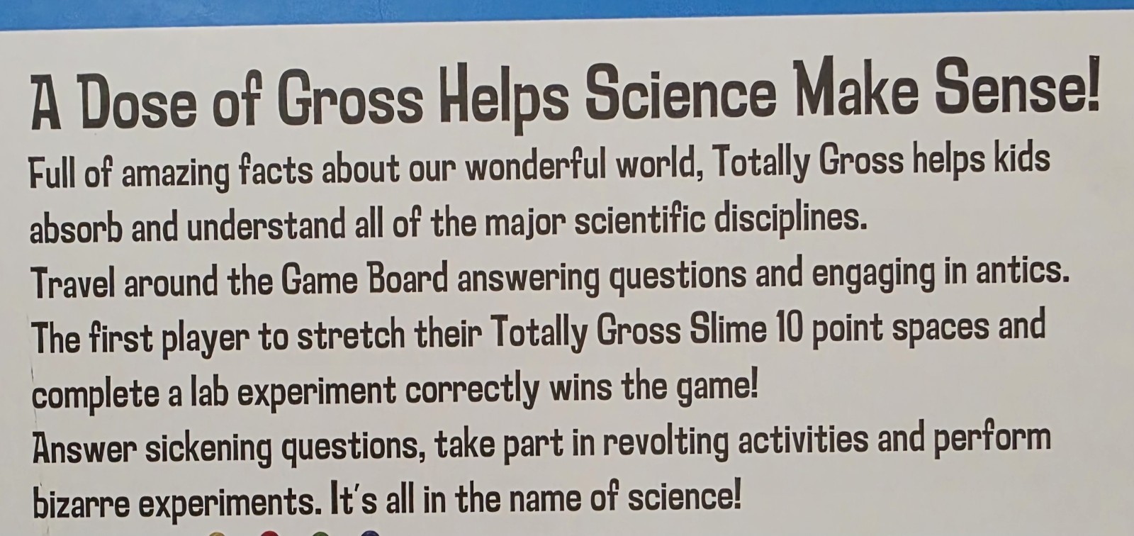 Scholastic University Games Totally Gross The Game Of Science Ages 8+