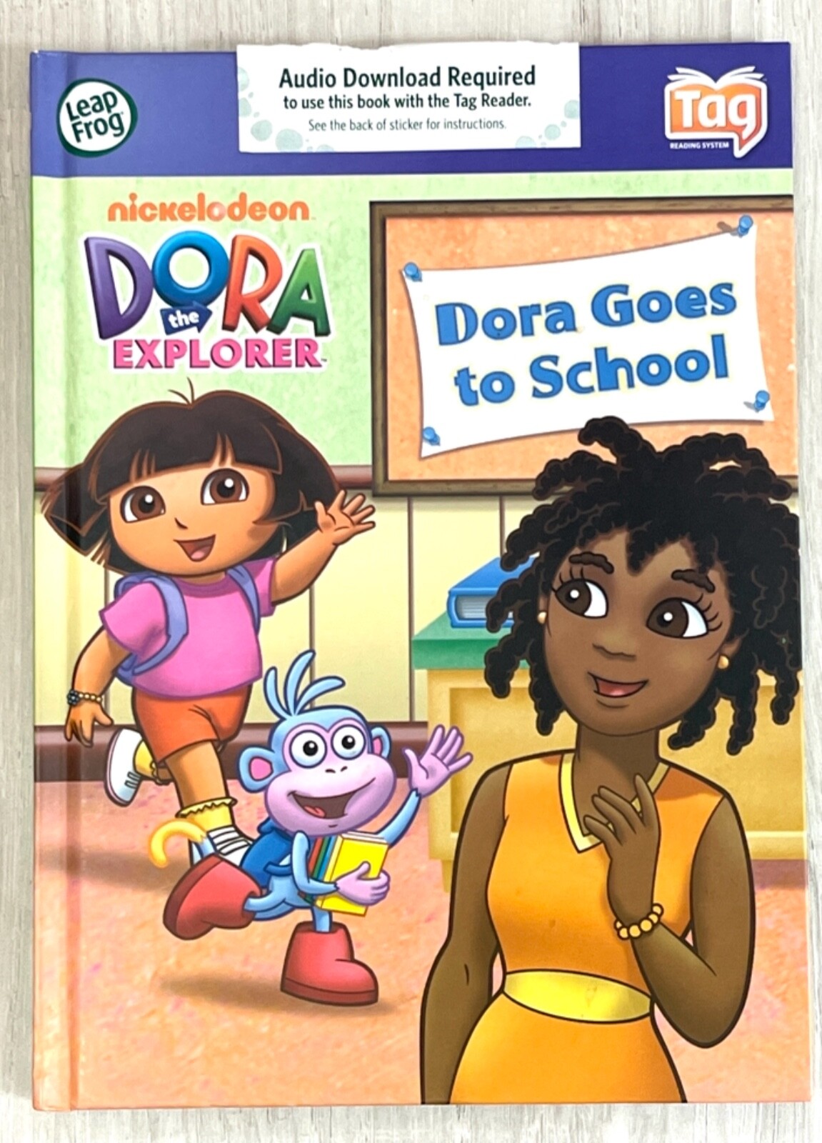 Dora the Explorer Dora Goes to School LeapReader Tag Book Hardcover Interactive