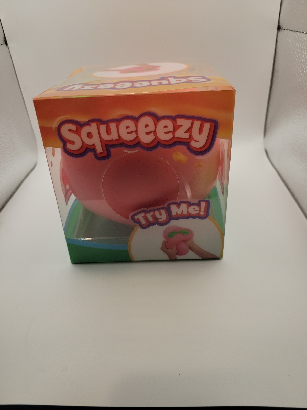 Jumbo SQUEEEZY Peach Squishy Sensory Toy Brand New in Box! Sealed