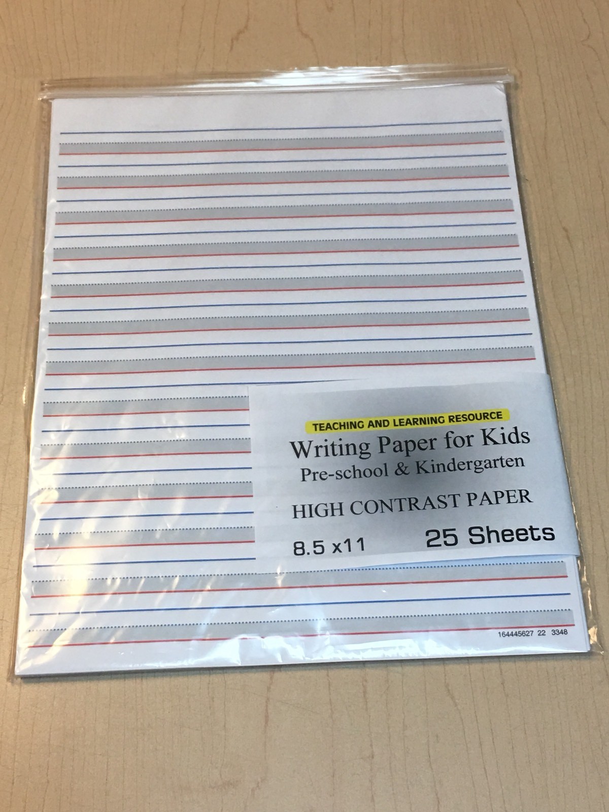 Writing Paper for Kids – High Contrast Paper – 11X 8.5 in, 20lb, 25 sheets