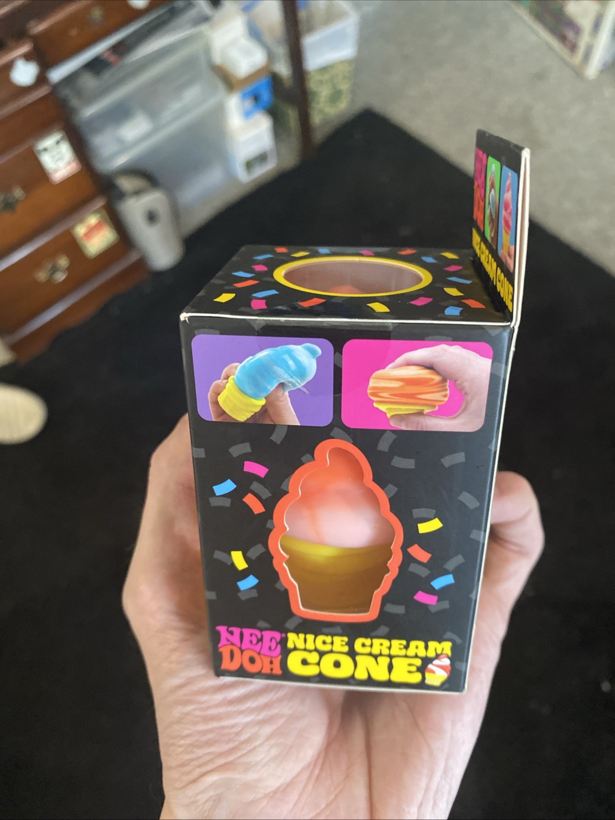Schylling NeeDoh Orange Nice Cream Cone Ice Cream Squish Fidget Toy New In Box
