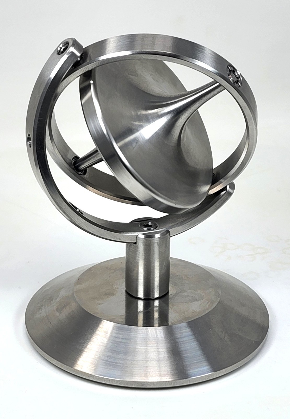 Scientific Tabletop Gyroscope, CNC Stainless Steel for STEM Educational Physics