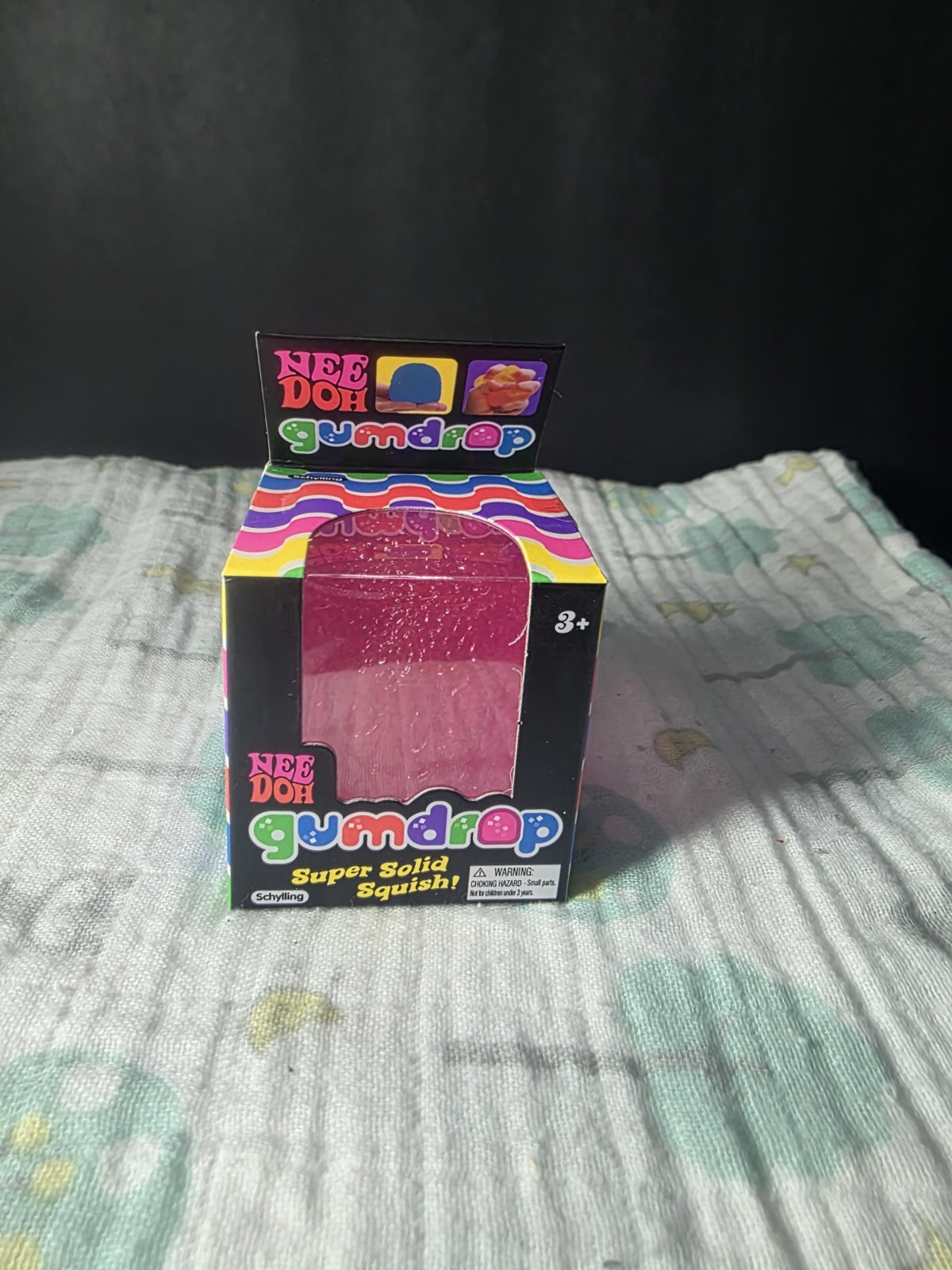 Nee Doh Gumdrop PINK Super Solid Squish Sensory Toy