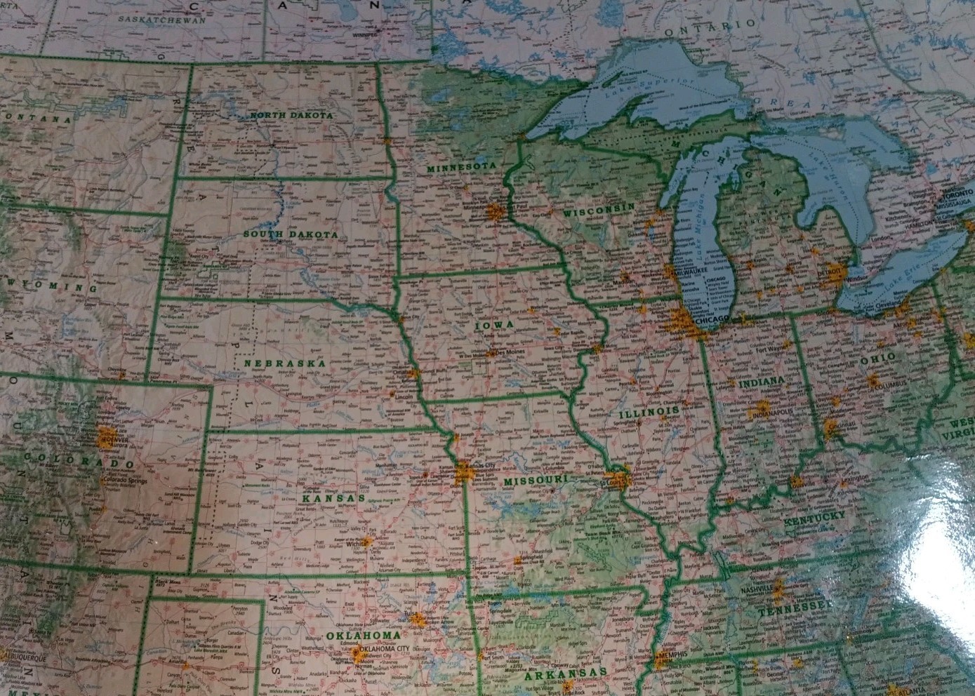 Classroom Laminated Map Of The United States 50″x35″ Imus Geographic (Detailed)