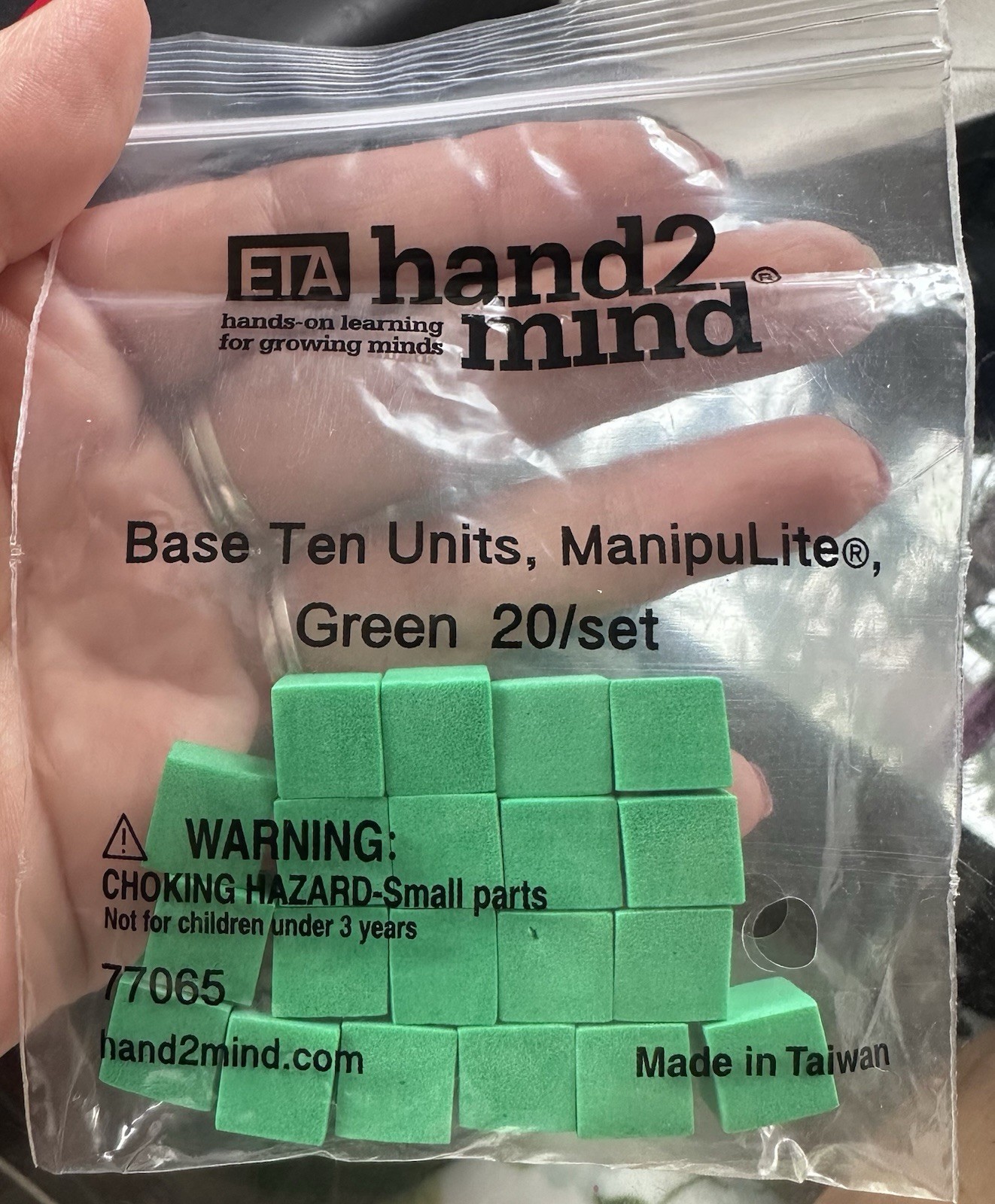 Hand2Mind Base Ten Blocks Complete Bundle Units Rods Flats Math Manipulatives