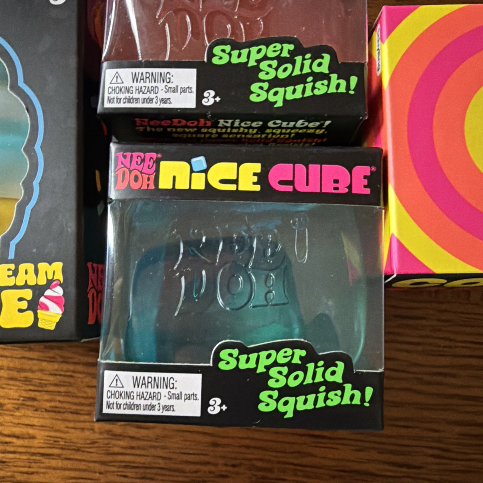 4x NEEDOH Nice Cube Pink & Blue, Blue Nice Cream Cone Plus A Blue Color Change