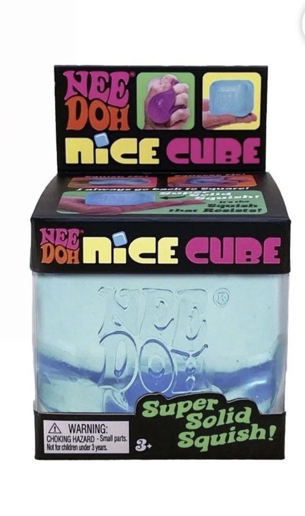 NeeDoh Nee Doh Nice Cube – Super Solid Squish! (Blue) – Brand New Sealed!