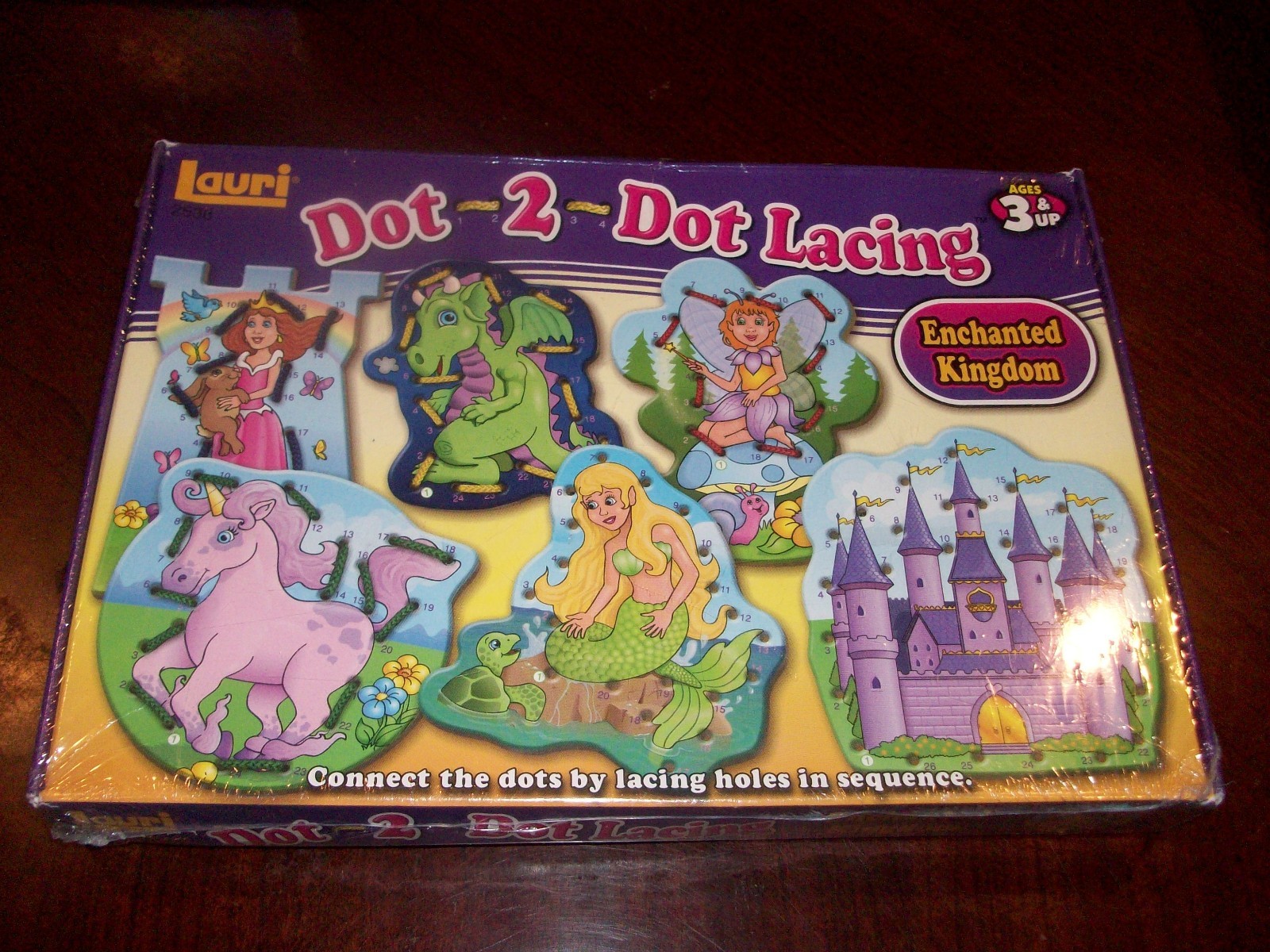 Lauri Toys Dot 2 Dot Lacing Enchanted Kingdom Kids Ages 3 & UP NEW