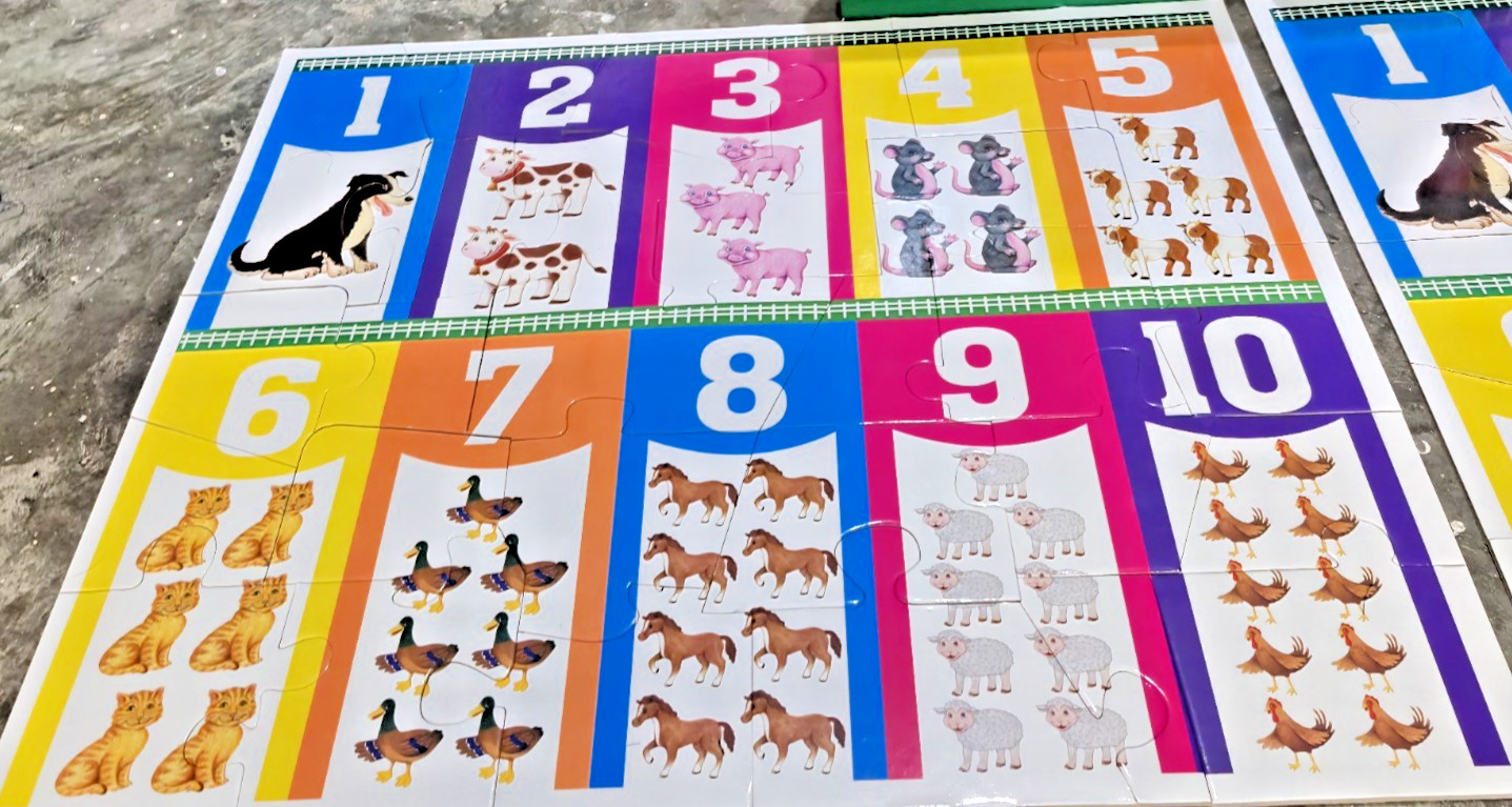 Count The Farm Animals Floor Puzzle 30 Pc – 2ft – Toddler Learning Ages 3+