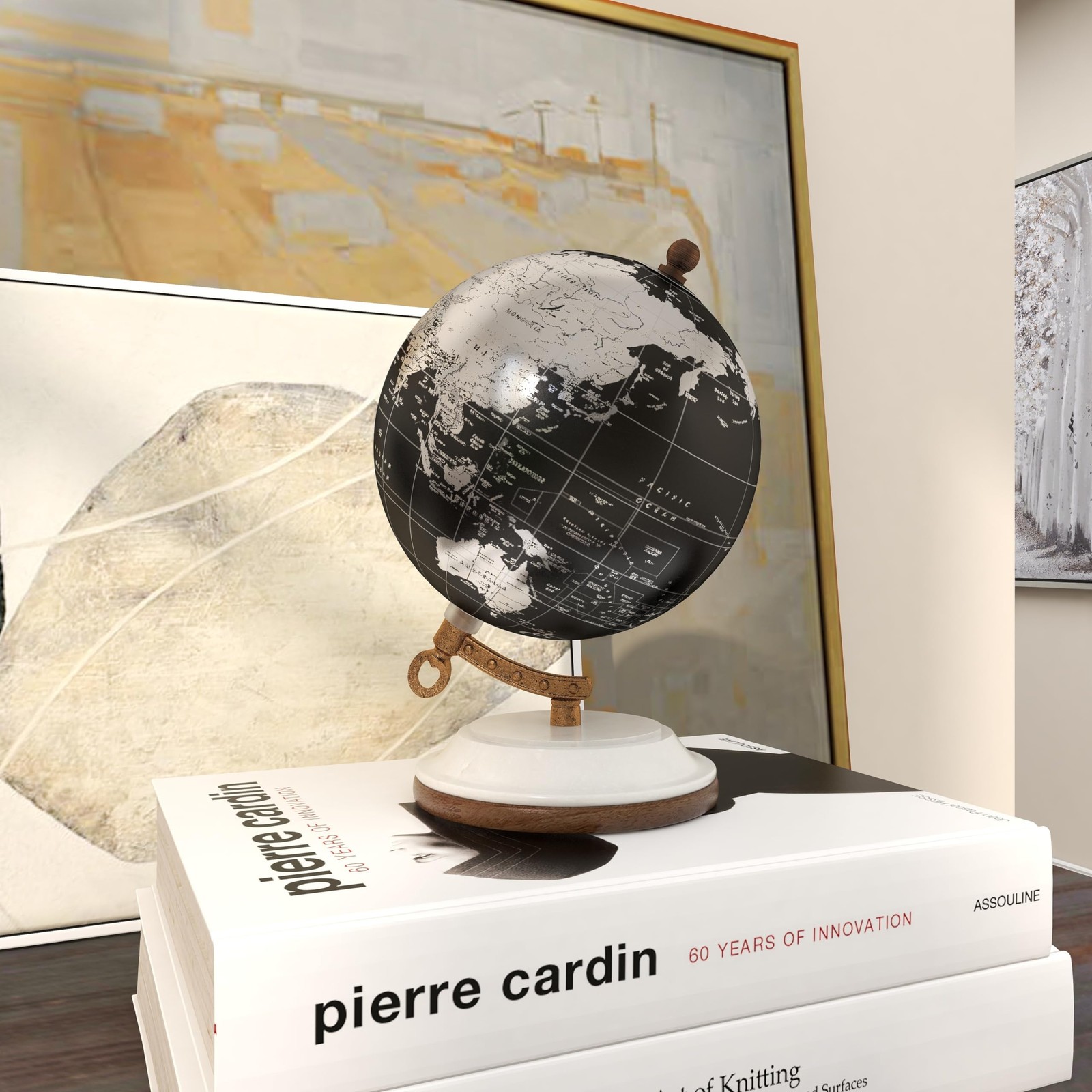 Deco 79 Modern Plastic Globe 5 X 5 X 7 Black