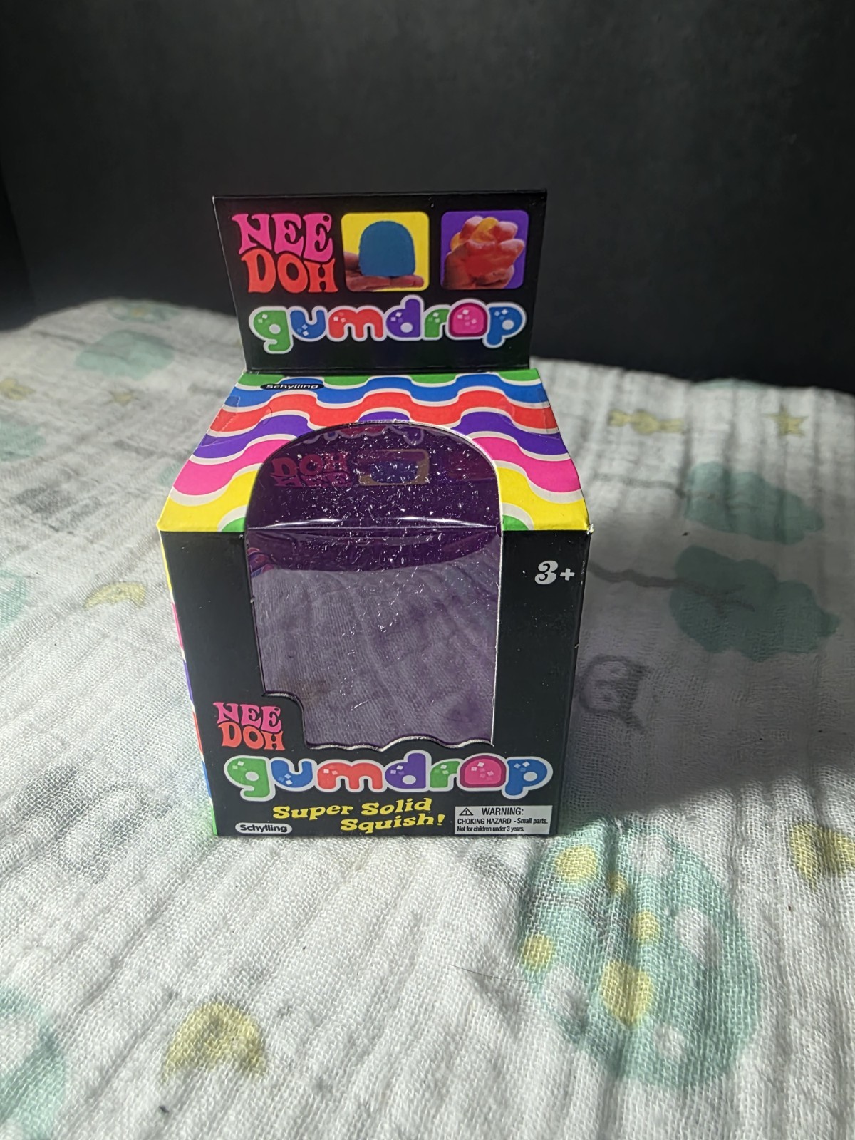 Nee Doh Gumdrop Super Solid Squish Needoh Gum Drop purple RARE!