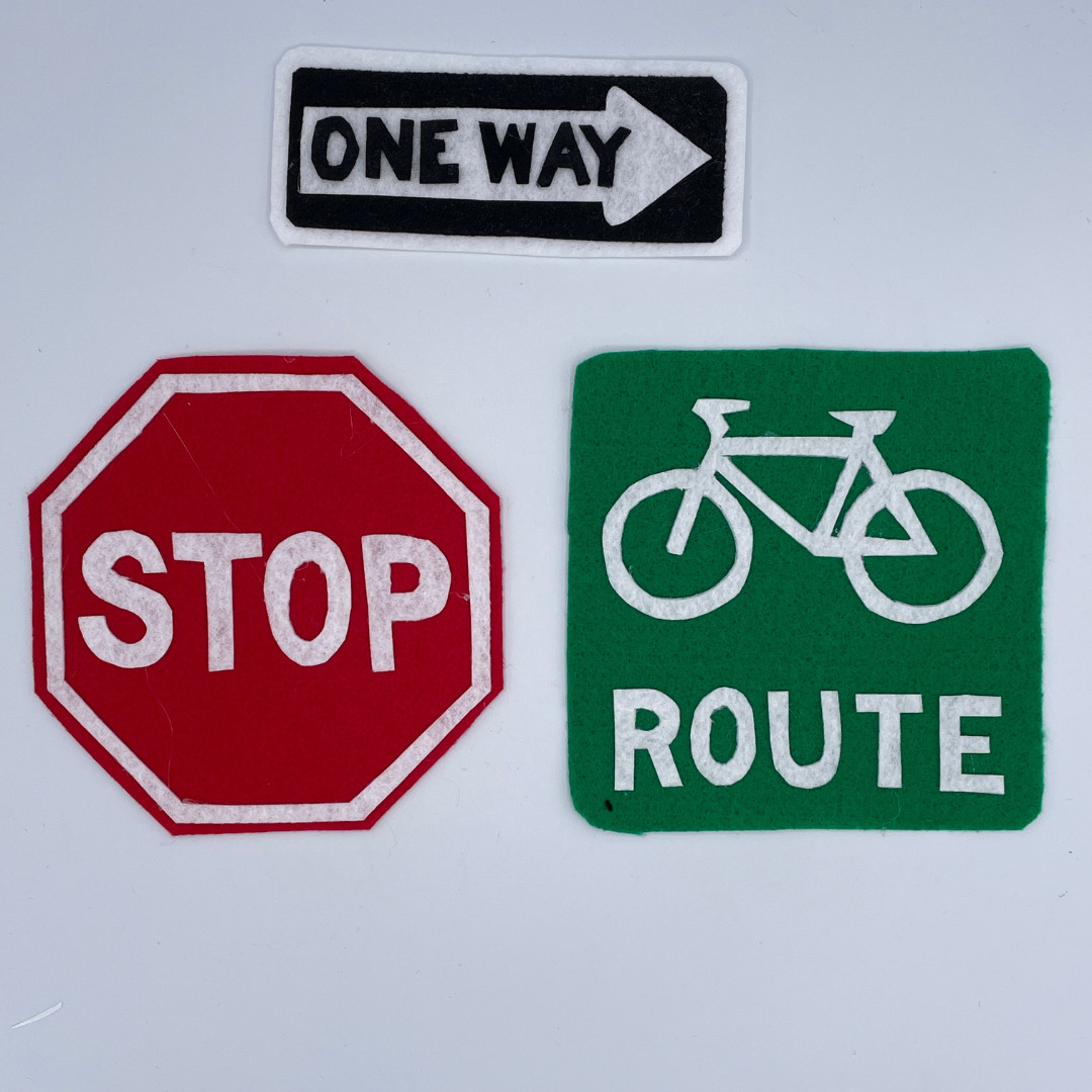 Safety Sign Set for Felt Story Sample Set for Felt /Flannel Board Play w/ Rhyme