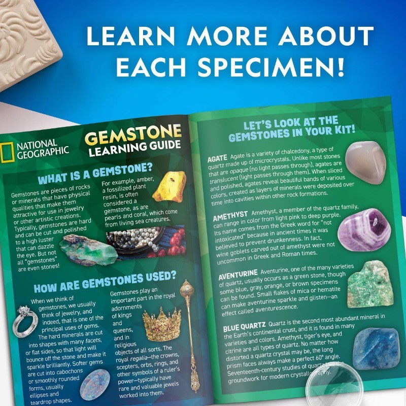 Gemstone Dig Kit: Educational Science & Geology Activity for Grades 1-9