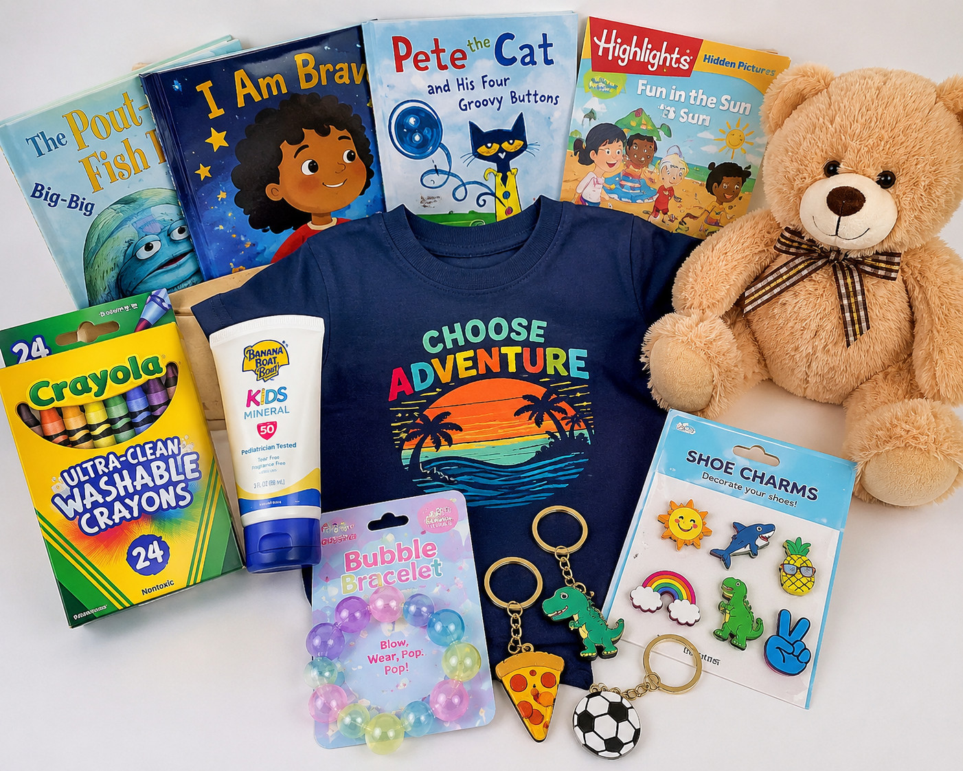 Kids Blind Box Summer Surprise Bundle Toys Books Puzzles Plush Fun Ages 4-9