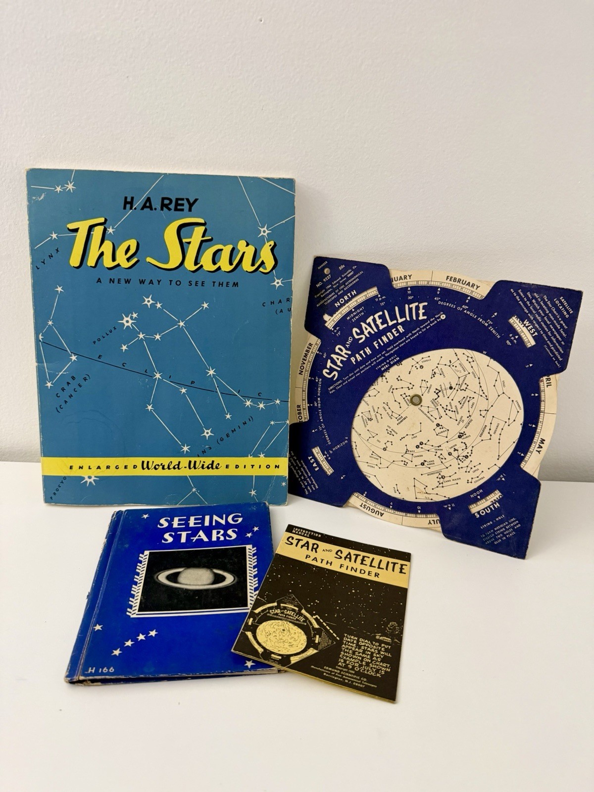 Vintage 1960’s Star & Satellite Path Finder Wheel Seeing Stars Rey Book Lot