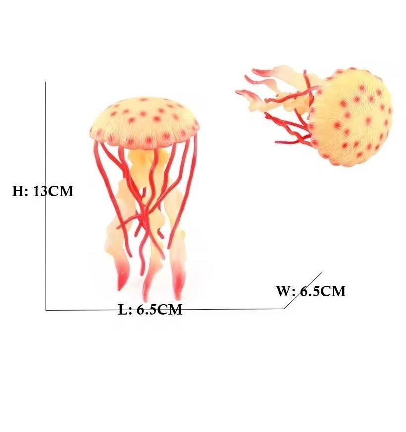 Sea Jellyfish Wild Animal Figure Toy PVC Doll Small Figurine Birthday Gifts