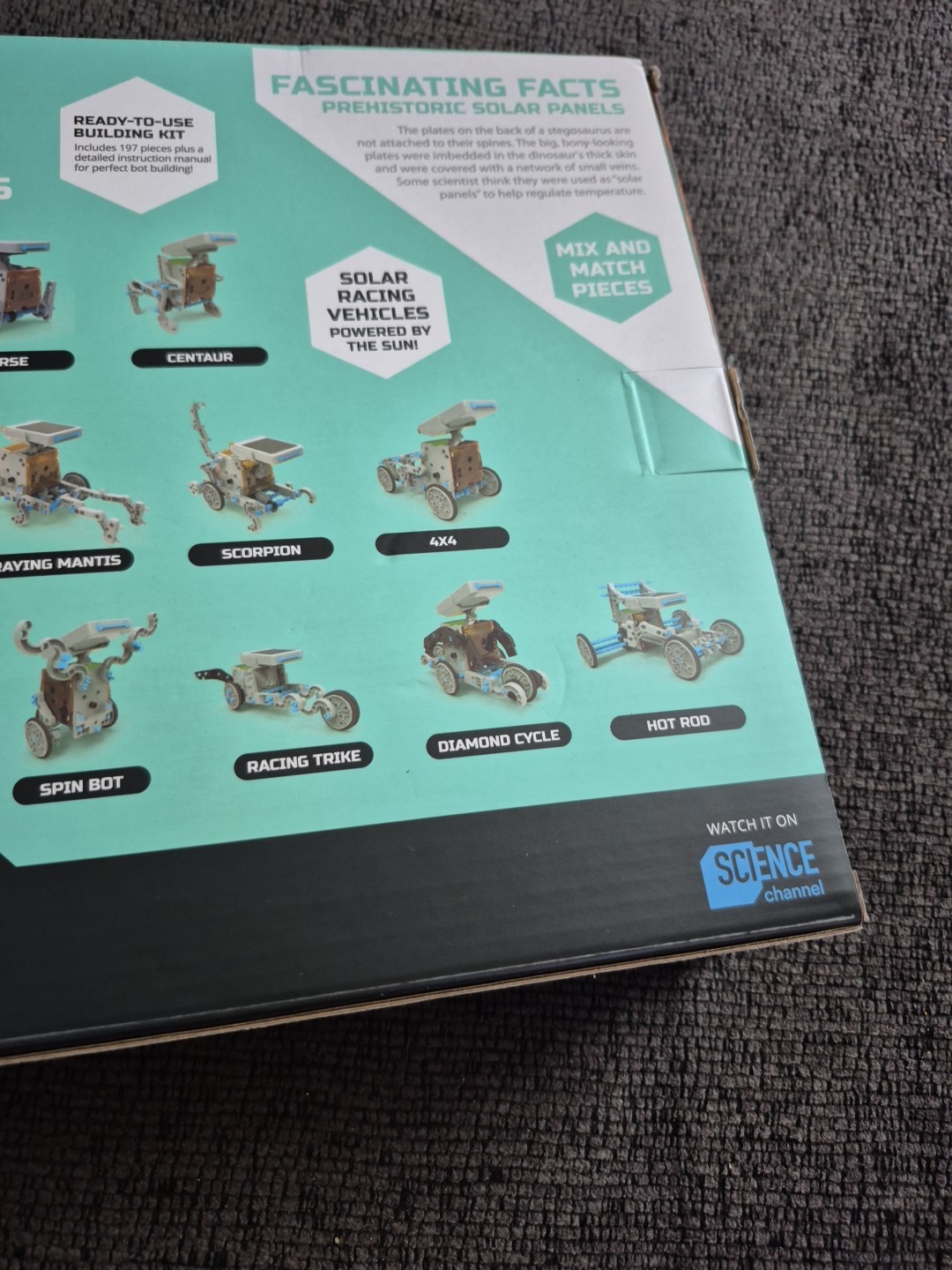 Discovery:Mindblown/Solar Vehicle Creations Kit/STEM:12 Designs 197pc/New