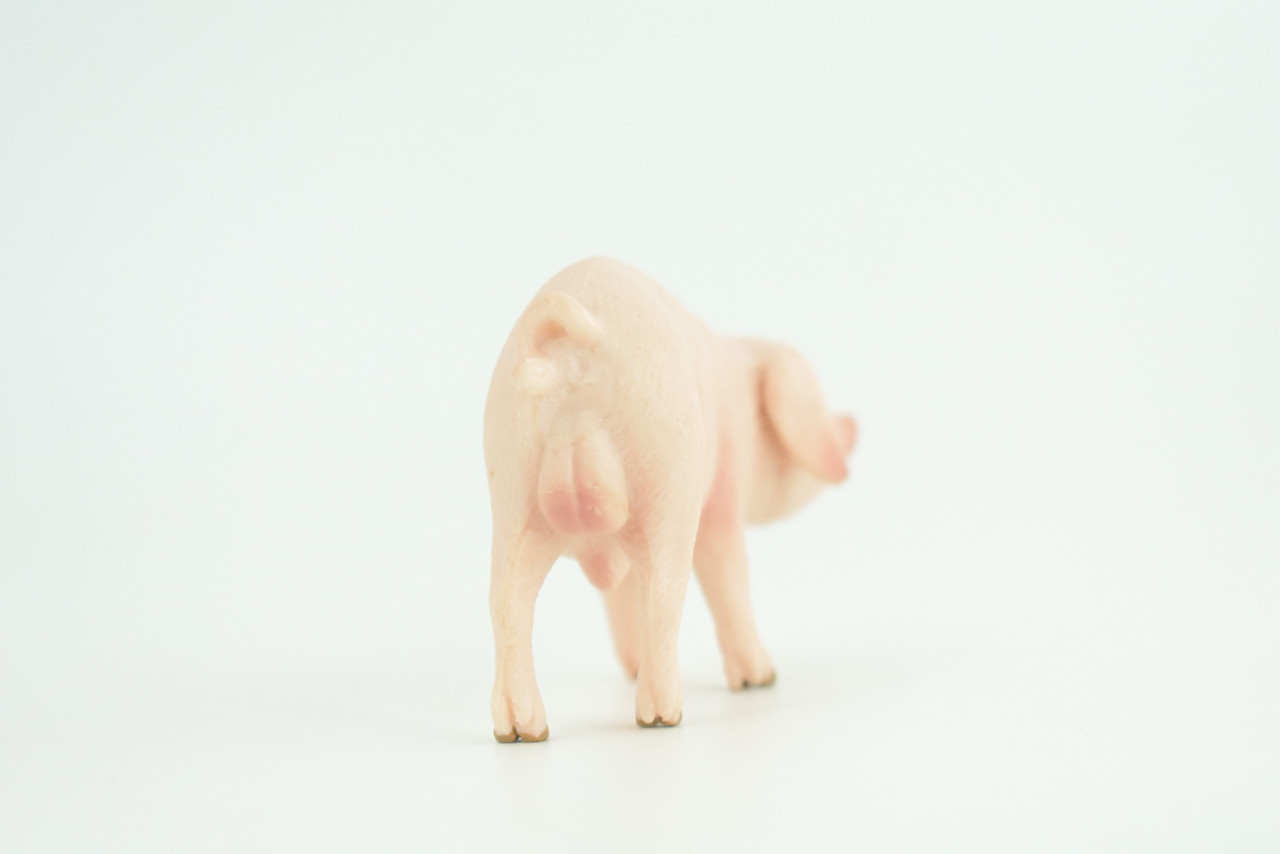 Toy Pig, Farm Animal, Realistic Hand Painted Rubber Model, 4 Inches CH975 BB213