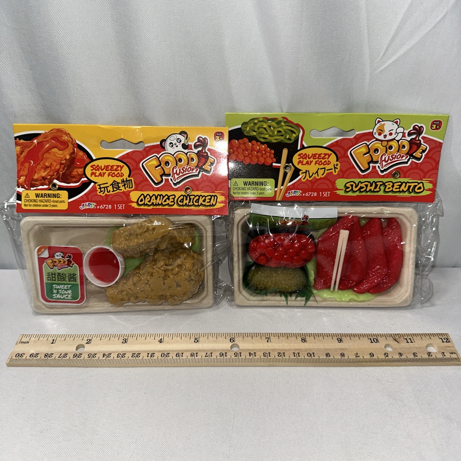 Ja-ru Food Fusion Orange Chicken & Sushi Bento Box Squeezy Play Food Set