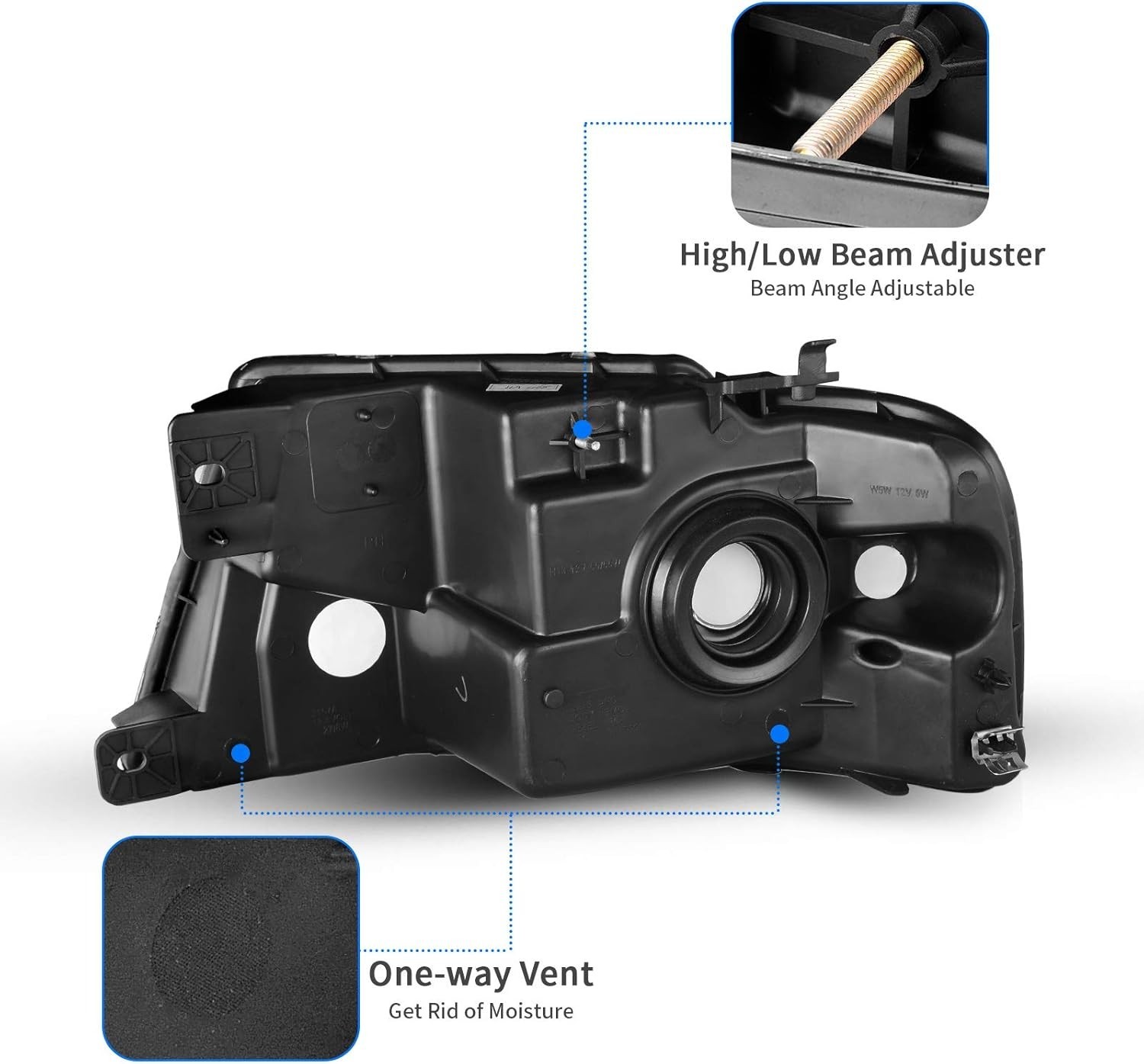 DWVO Headlight Assembly Compatible with 2004 2005 2006 2007 2008 Ford F150