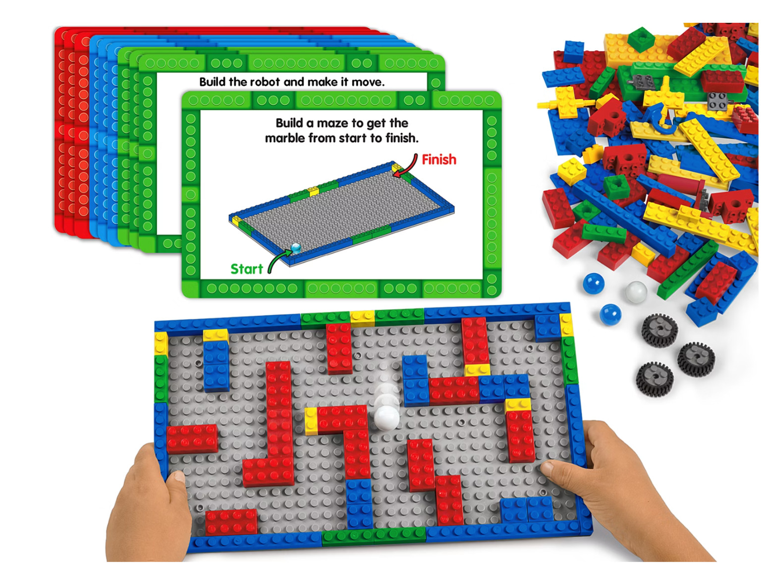 Lakeshore STEM Building Brick Challenge Kit – TT758 Ages 4-7 NEW/Sealed Box