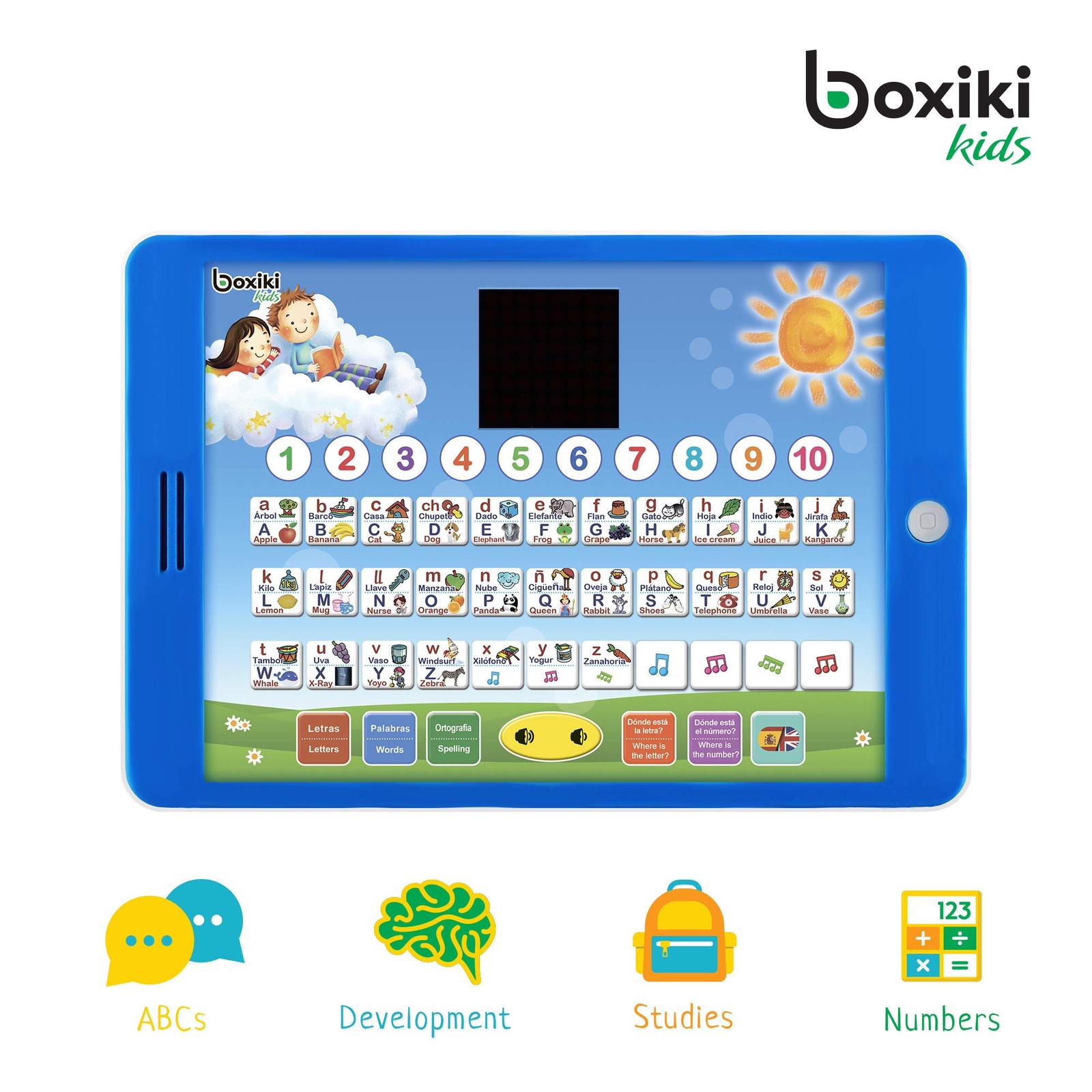 Bilingual Tablet for Kids with Interactive Spanish and English Educational Games
