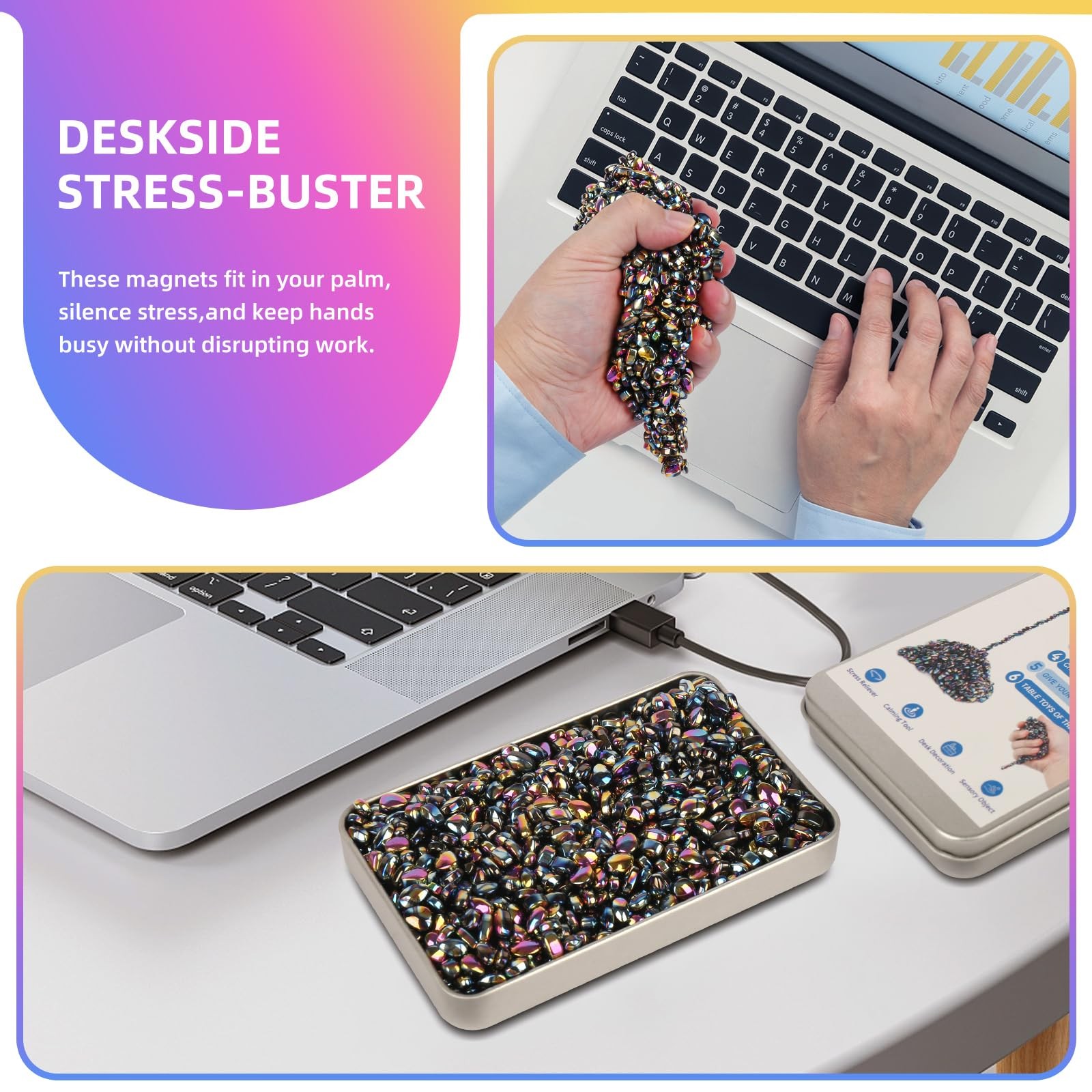 550pcs Desk Fidget Toys for Adults,Stress & Anxiety Relief, Small, Colorful