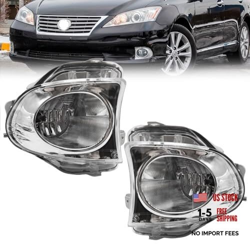 Fog Lights Replacement for 2010 2011 2012 ES240 / ES350 Front Bumper Fog Lamps