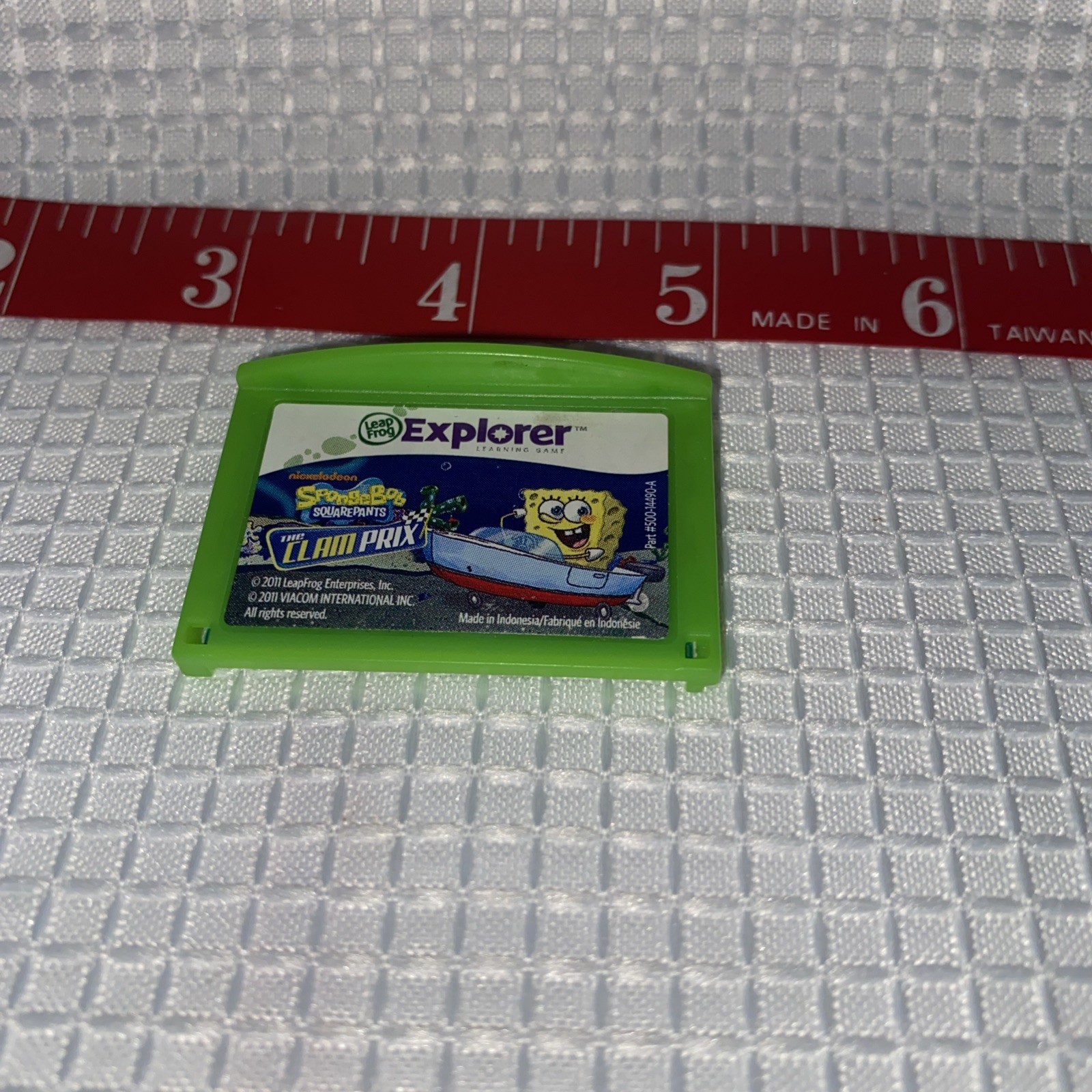 ~ Leapfrog Explorer Cartridge: SpongeBob SQUAREPANTS The Clam Prix ~ Preowned