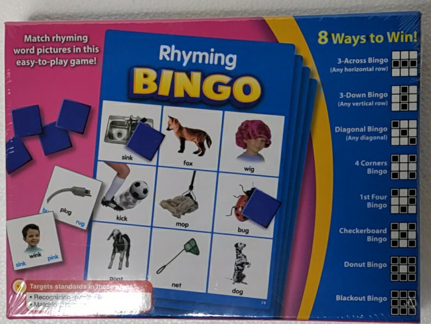 Lakeshore Rhyming Bingo Game, Rhyming Words, Ages 4 and Up, JJ313
