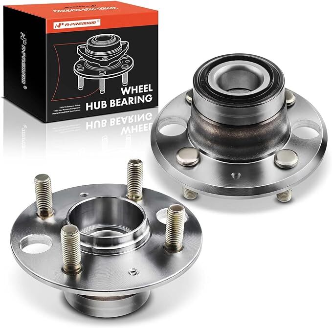 APM 2 x Rear Wheel Bearing and Hub Assembly with 4-Lug Compatible with