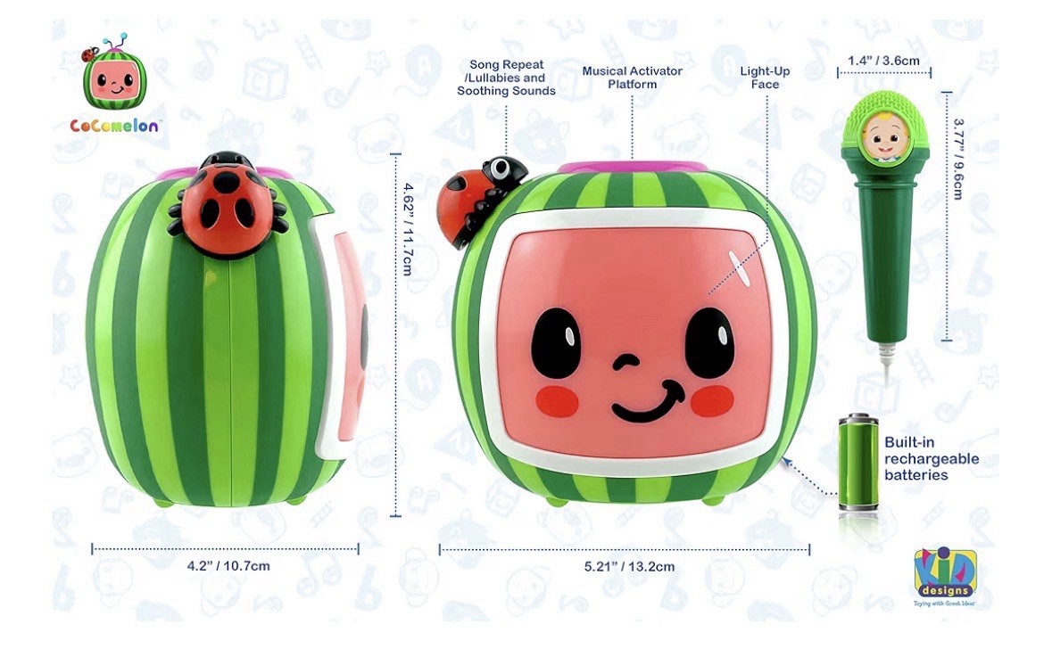 Cocomelon Toy Karaoke Machine For Kids.