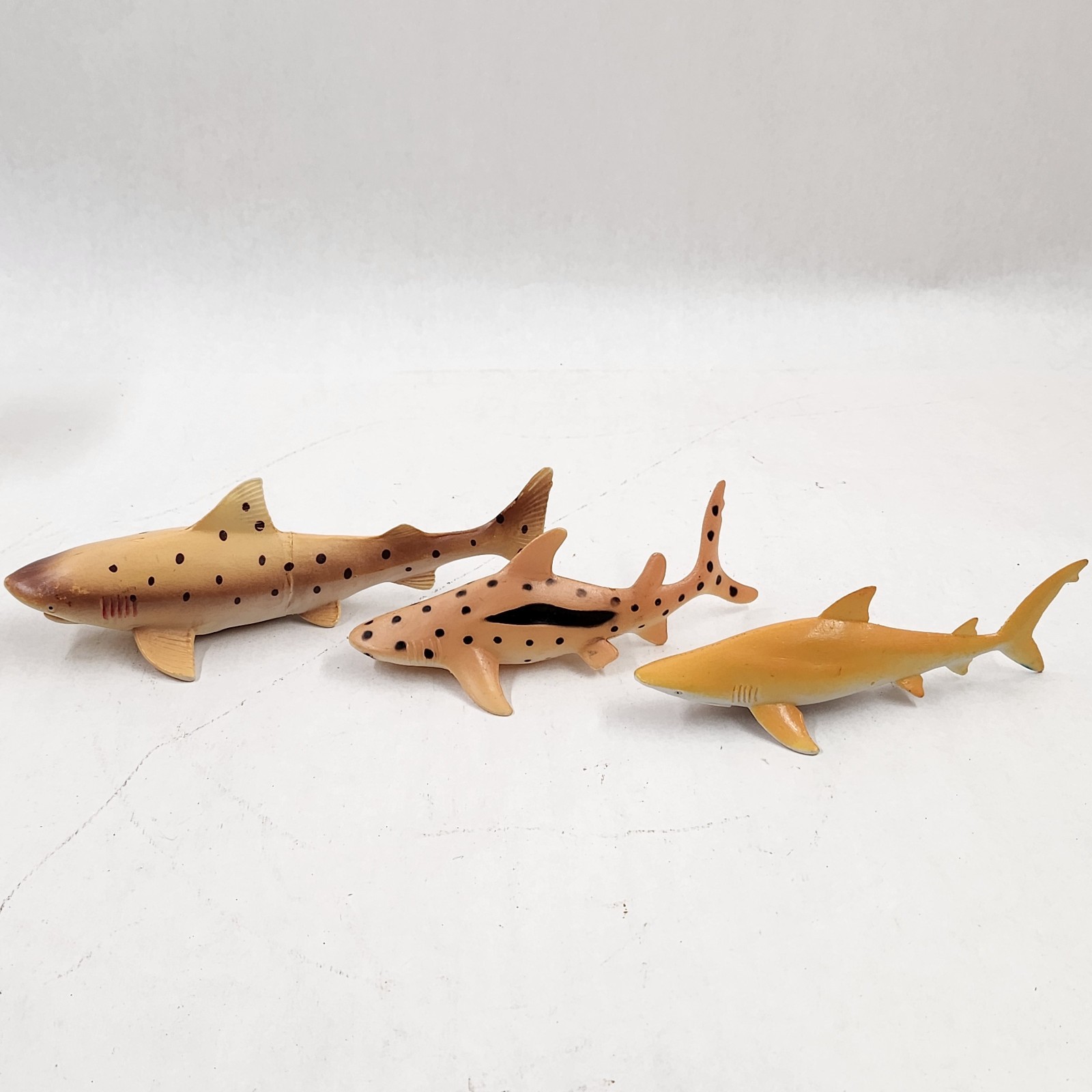 9″ Leopard 7″ Lemon 7″ Billhead Shark Toy Spotted Figurine Hard Plastic Ocean