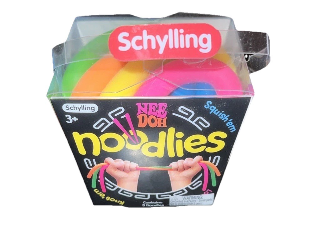 NeeDoh Noodlies Fidget Toy, RARE Nee Doh Stretchy Noodles 5 Colors USA NEW
