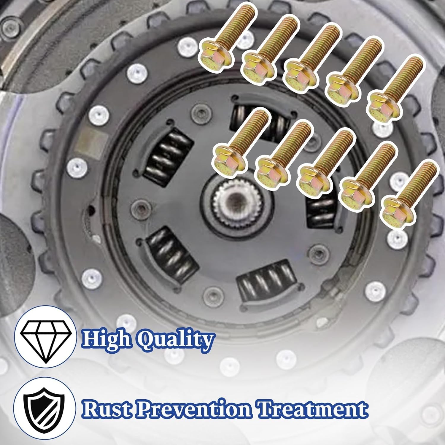 12 Pcs 551652 Bell Housing Bolts Set Kit Compatible with LS/LT Engine Transmi…