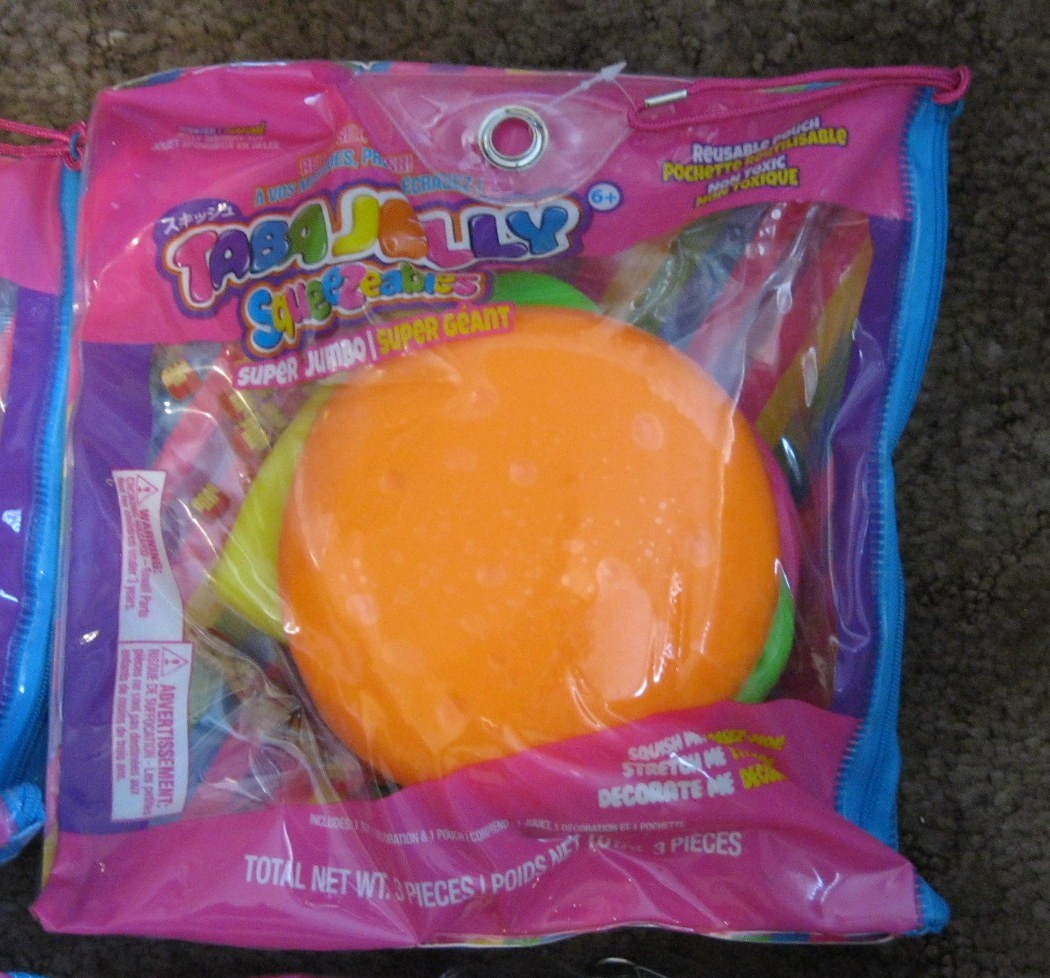 6 Taba Squishy Jelly Squeezeables Super Jumbo Kitty Ice Cream Waffle Cookie +