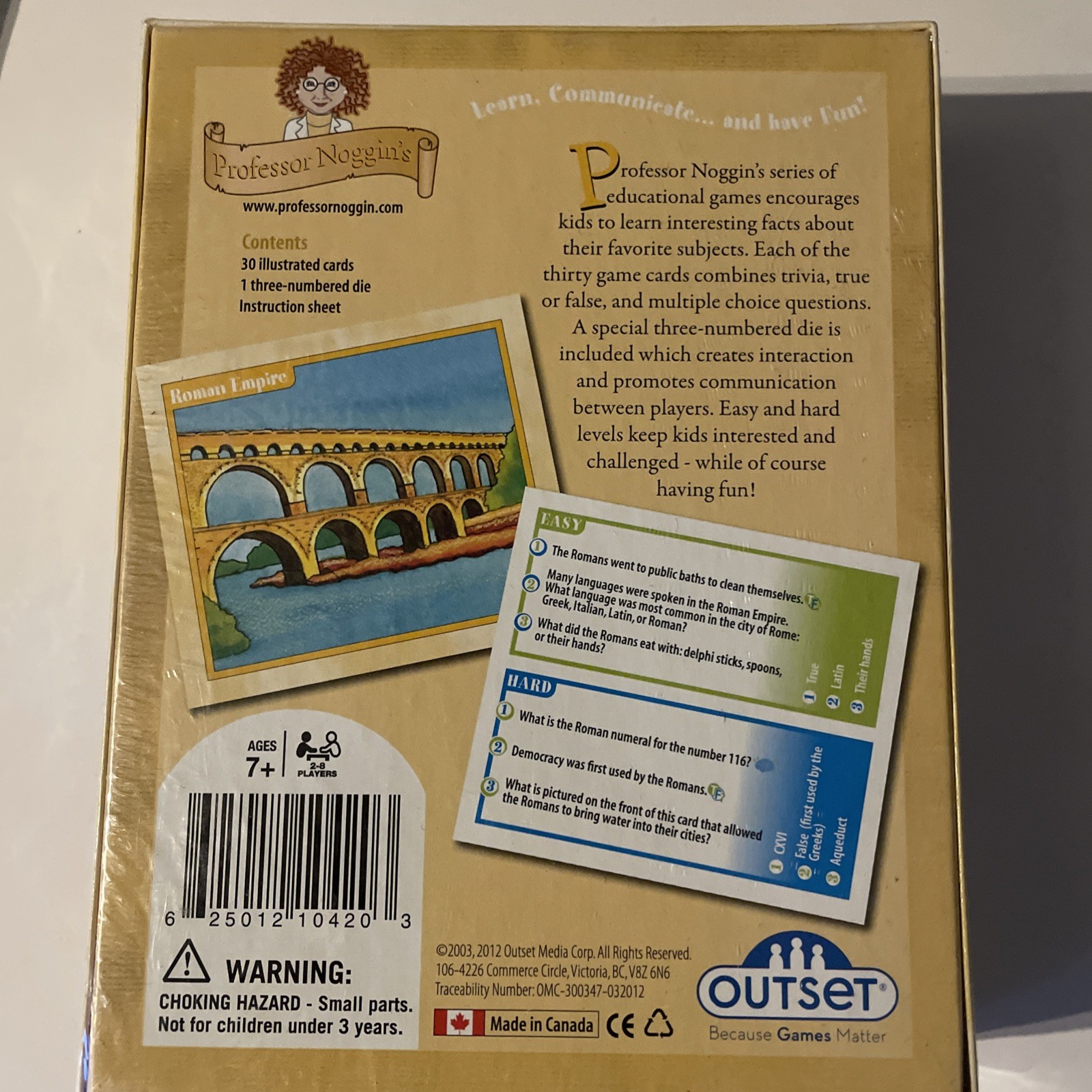 Professor Noggin’s Ancient Civilization Educational Card Game