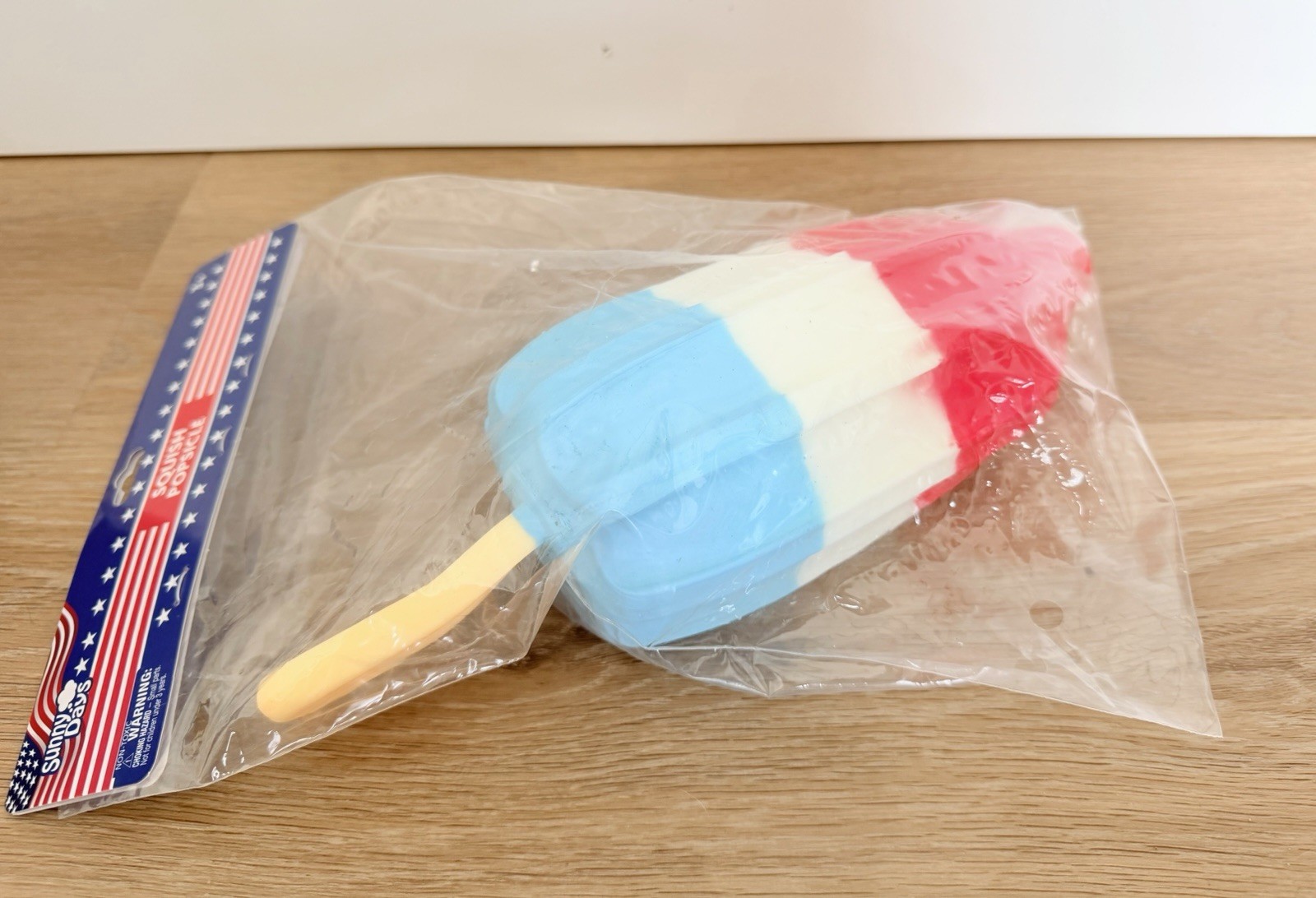 New! *Squeeezy* Popsicle Red White and Blue Squishy Sensory Toy USA Seller