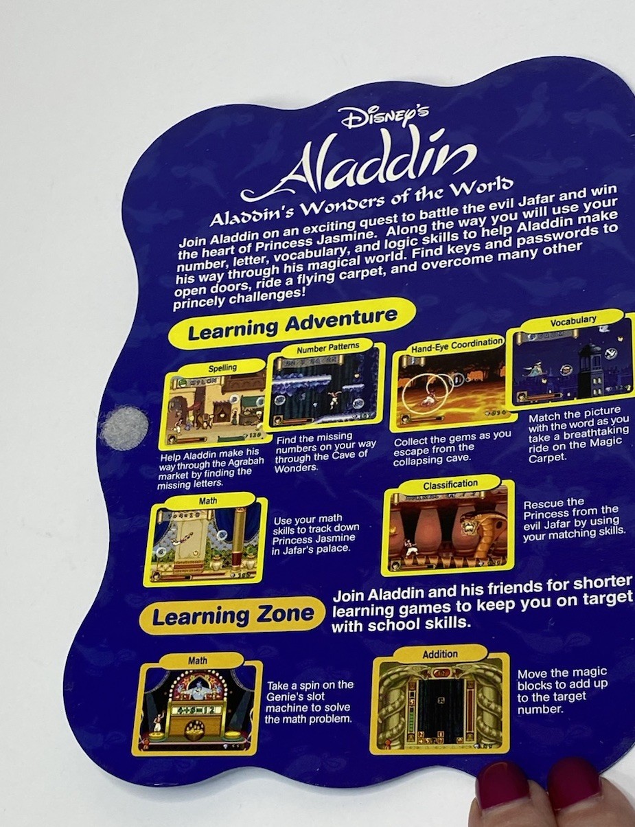 NEW Vtech Smartridge Aladdin’s Wonders of the World Cartridge V Smile Disney