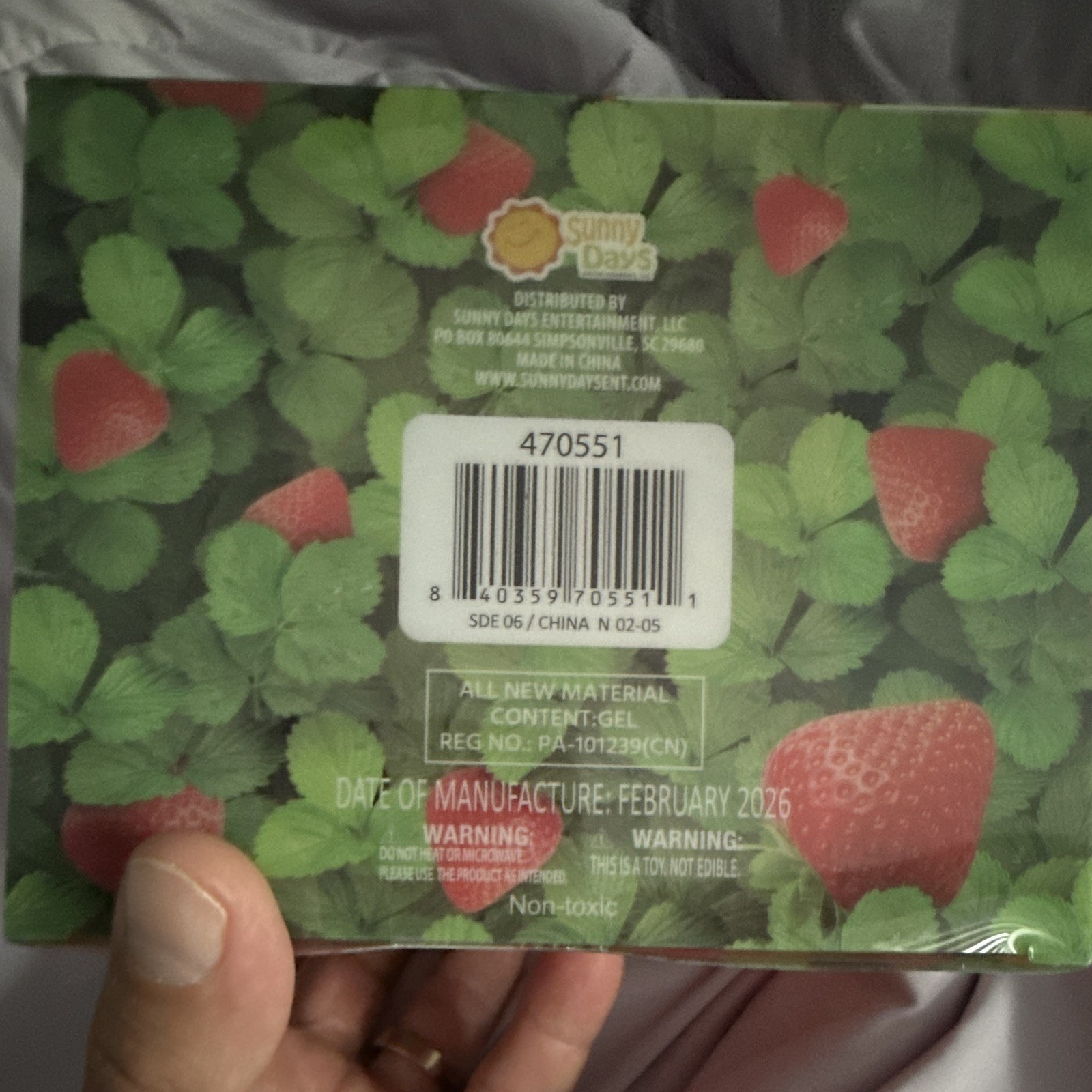 Sunny Days Entertainment Squeeeeze Strawberry Tactile Squeeze Toy