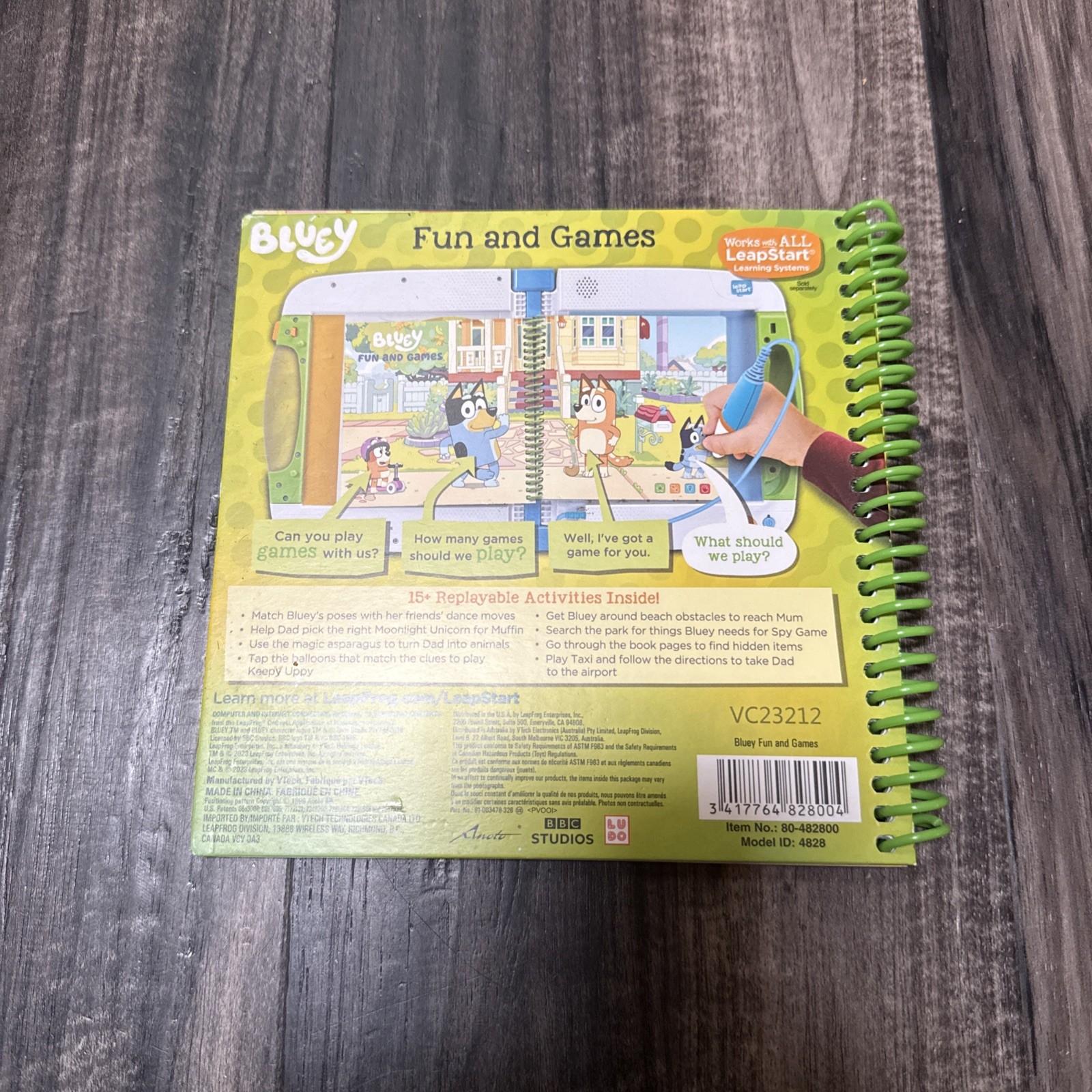 NEW LeapFrog Leap Start Preschool book — BLUEY: FUN AND GAMES