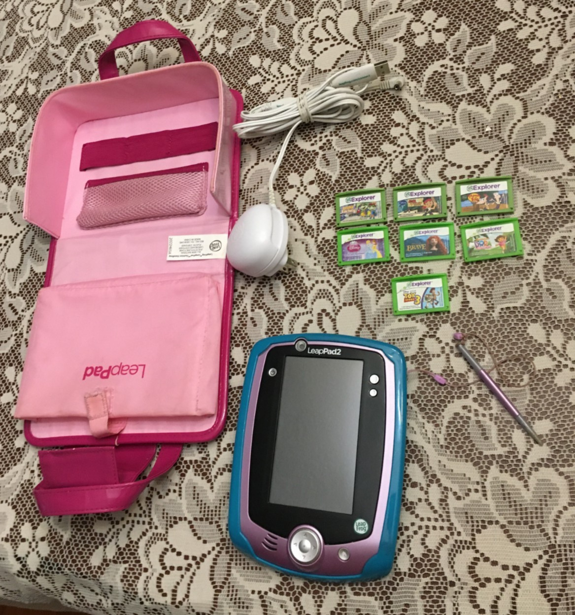 Leapfrog Leappad2 learning System w 7 games & Case Tested