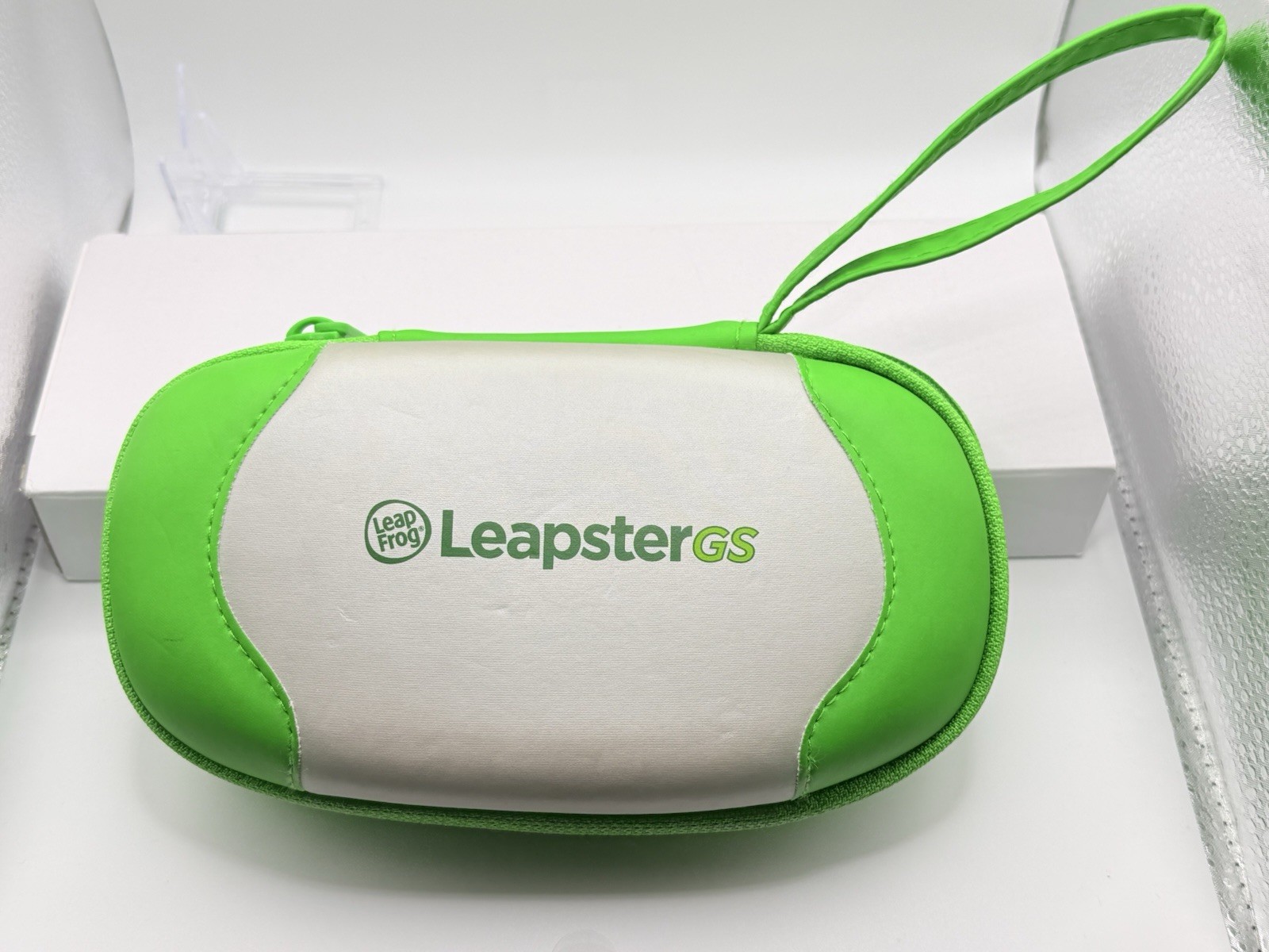 LEAPFROG LEAPSTER GS Green Game Console w/3 Games & Carry Case, Tested & Working