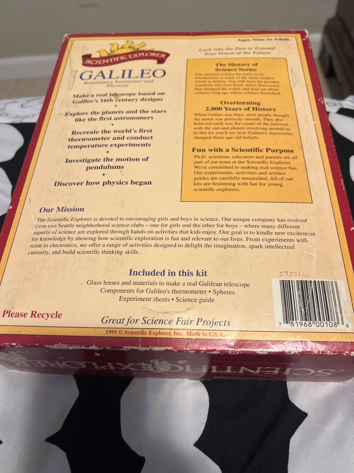 Scientific Explorer Kit GALILEO Telescope & Thermometer from 1995