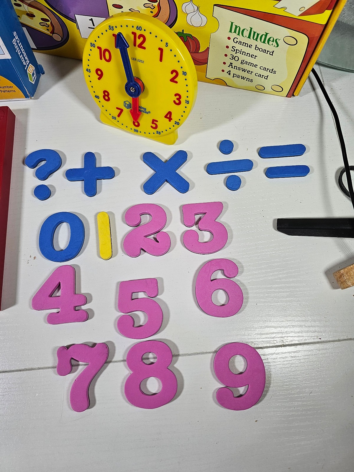 LOT Fraction Pizza Game, 120 Number Board, Abacus, Money Puzzle Homeschool