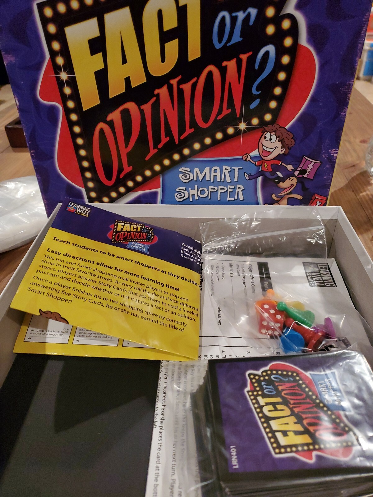 Reading Skill: Fact Or Opinion? Smart Shopper Learning Well Games 2-6 Players