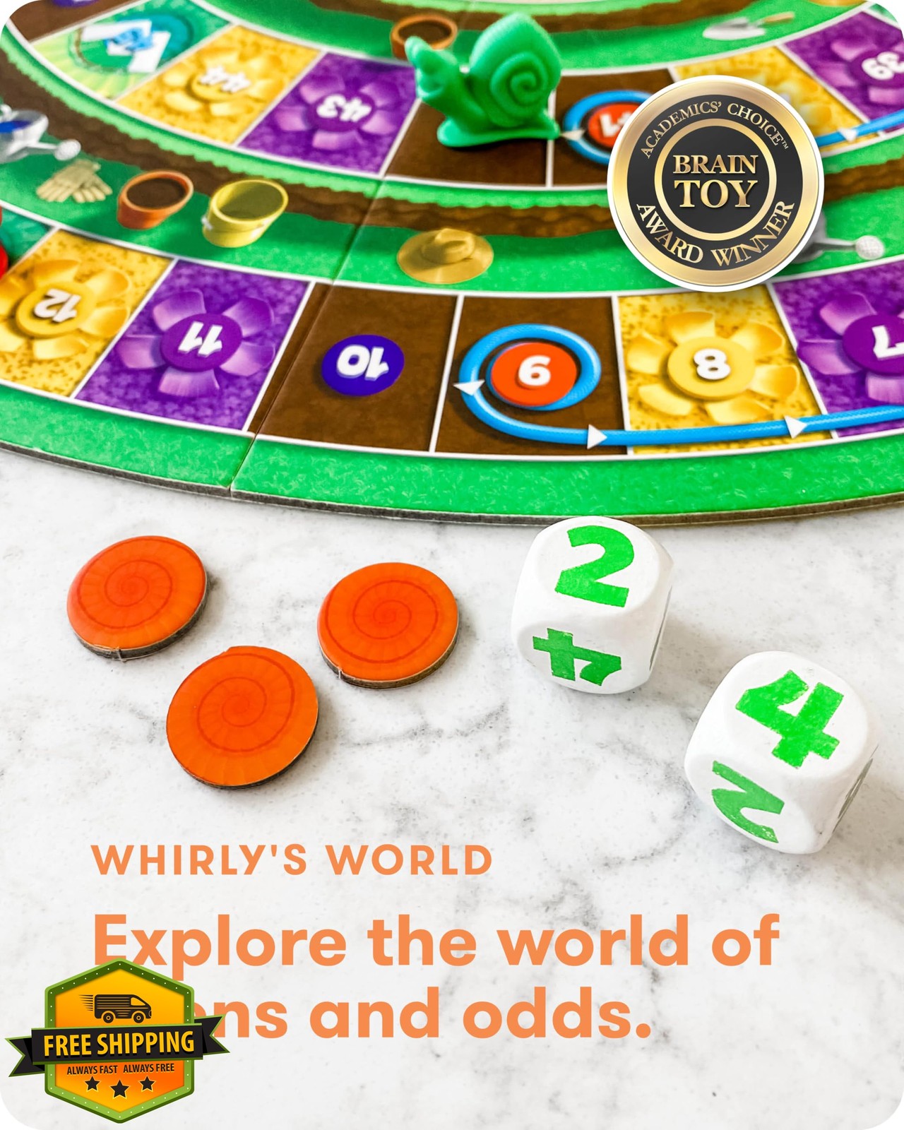 SimplyFun Whirly’s World Math Game Ages 6+